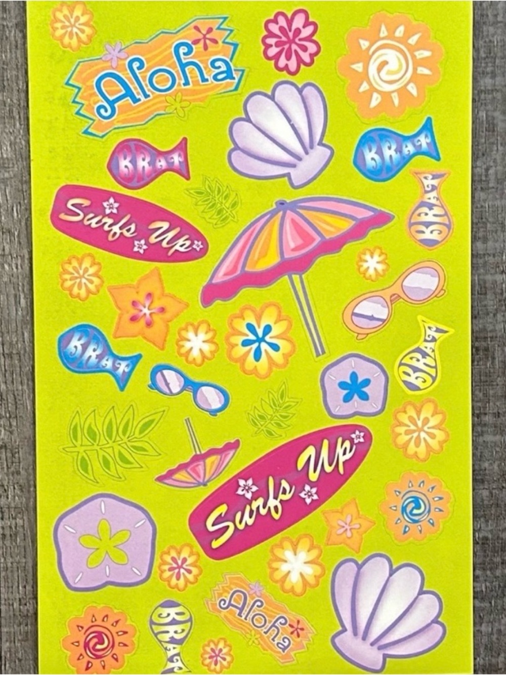 💞 New Aloha Surfs Up Travel Scrapbook Craft Stickers